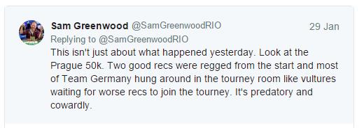 Sam Greenwood骂德国豪客牌手是秃鹫