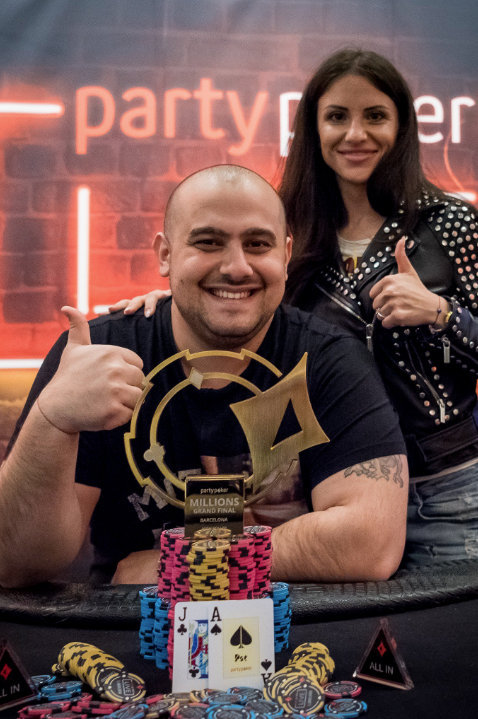 Fahredin Mustafov赢得 2018 partypoker线下百万赛事终极决赛桌巴塞罗那站豪客赛冠军