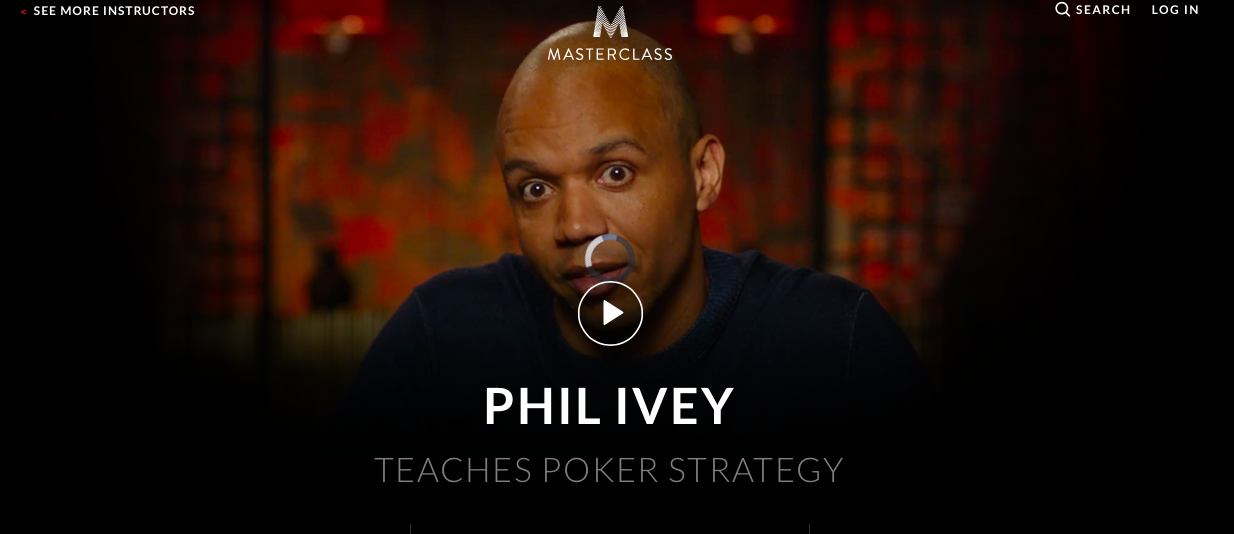 MasterClass宣布扑克名人堂成员Phil Ivey将教授扑克策略